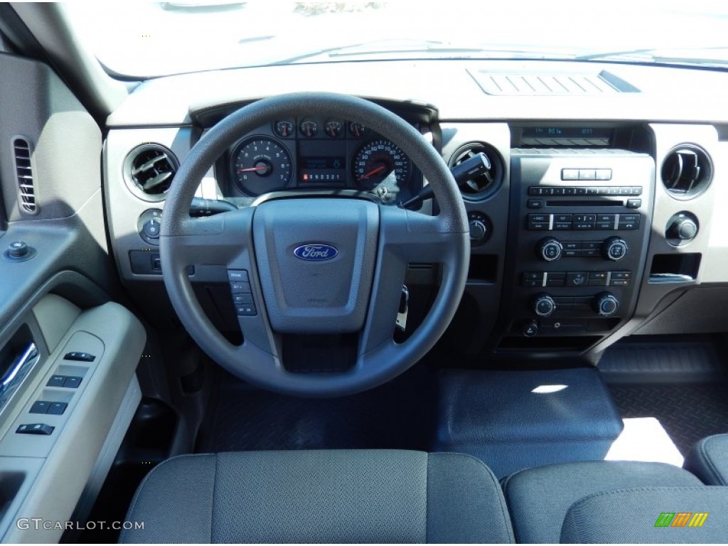 2010 F150 STX SuperCab 4x4 - Oxford White / Medium Stone photo #21