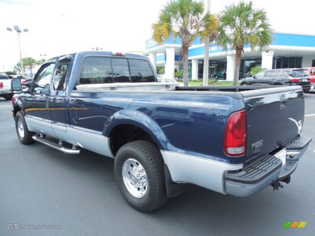 2002 F250 Super Duty XLT SuperCab - True Blue Metallic / Medium Flint photo #3