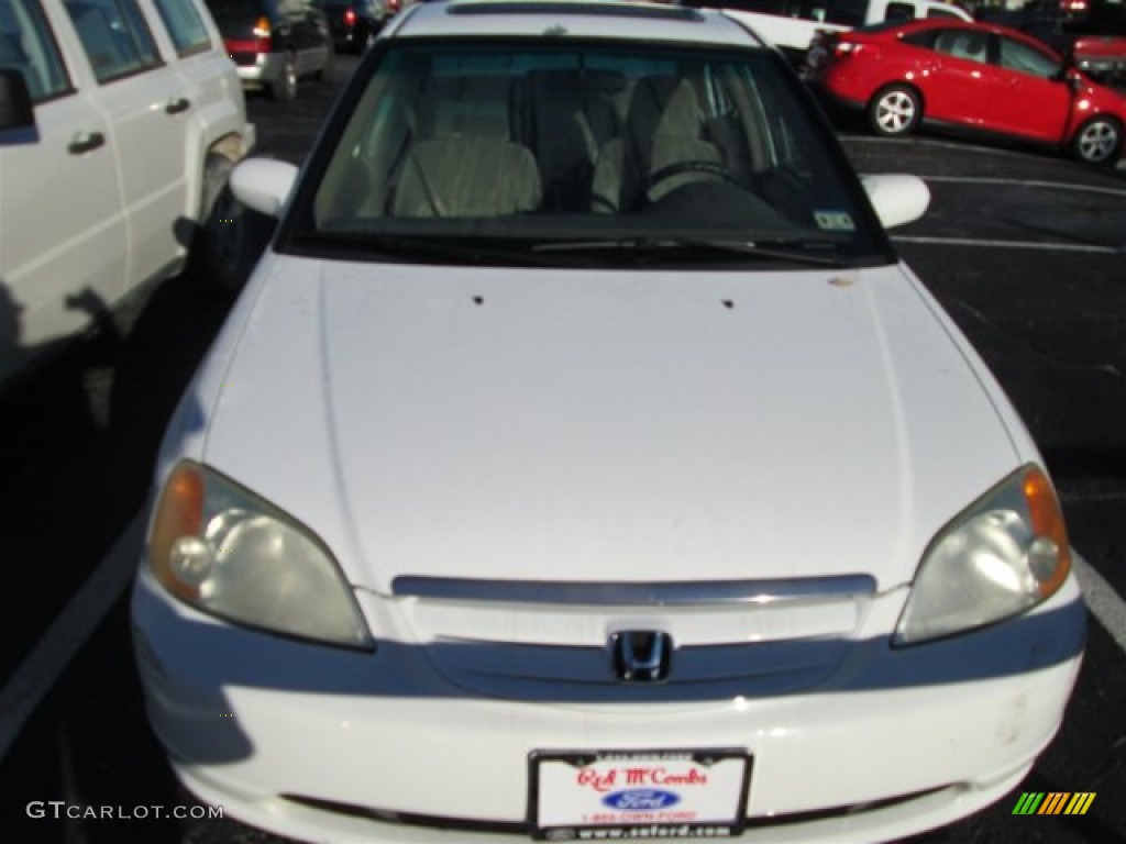 2002 Civic EX Sedan - Taffeta White / Gray photo #2