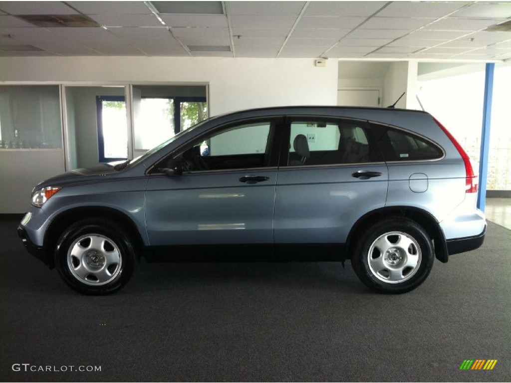 2009 CR-V LX 4WD - Glacier Blue Metallic / Gray photo #4