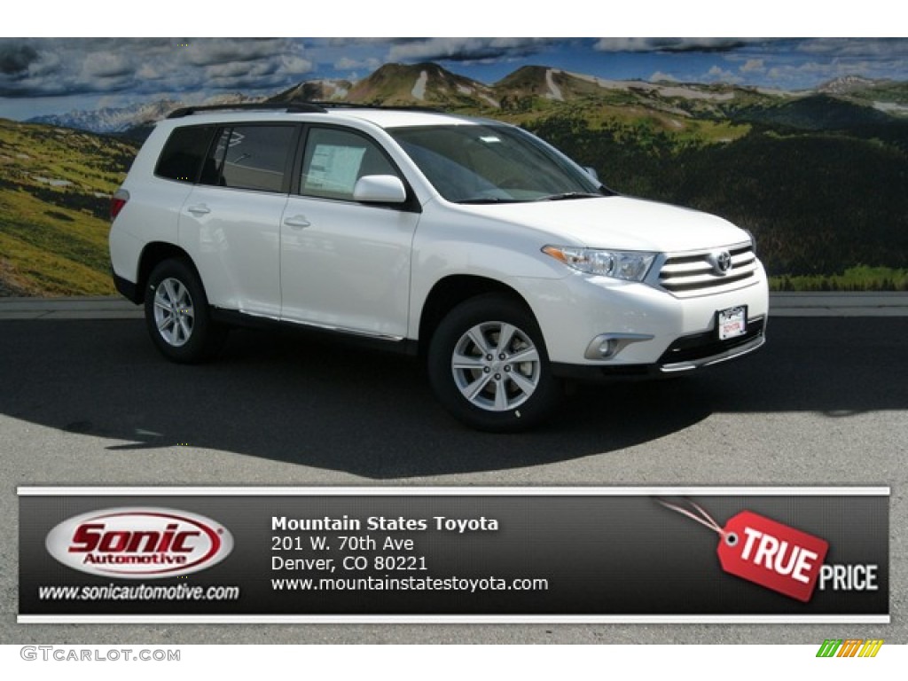 2013 Highlander SE 4WD - Blizzard White Pearl / Sand Beige photo #1