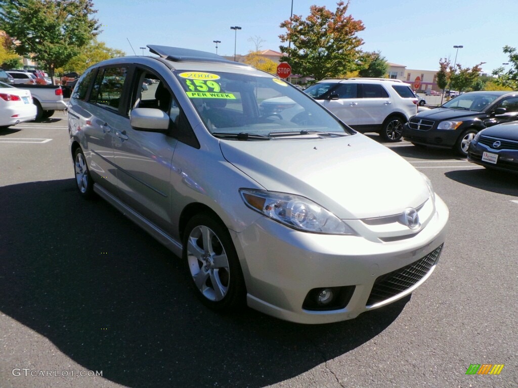 2006 MAZDA5 Sport - Platinum Silver Metallic / Black photo #4