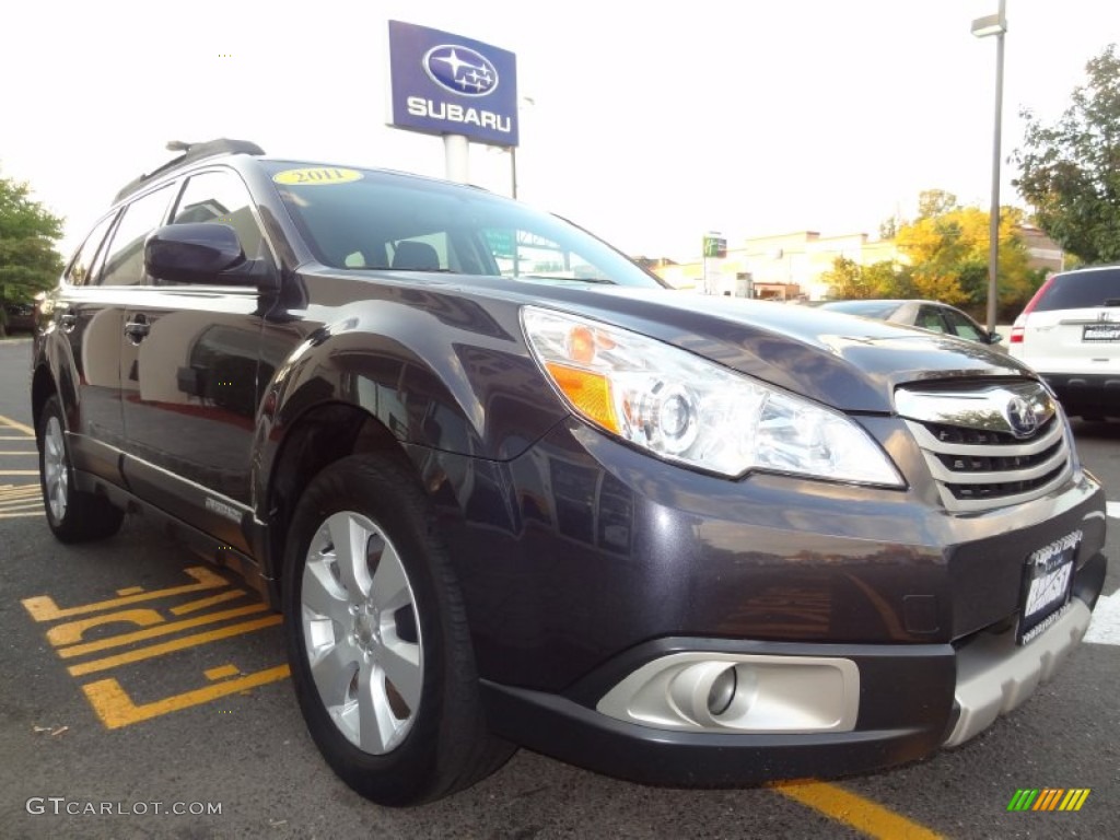 2011 Outback 2.5i Limited Wagon - Graphite Gray Metallic / Off Black photo #8