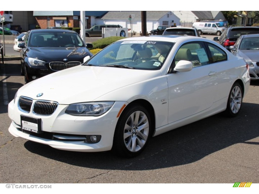 2013 3 Series 328i xDrive Coupe - Alpine White / Cream Beige photo #7