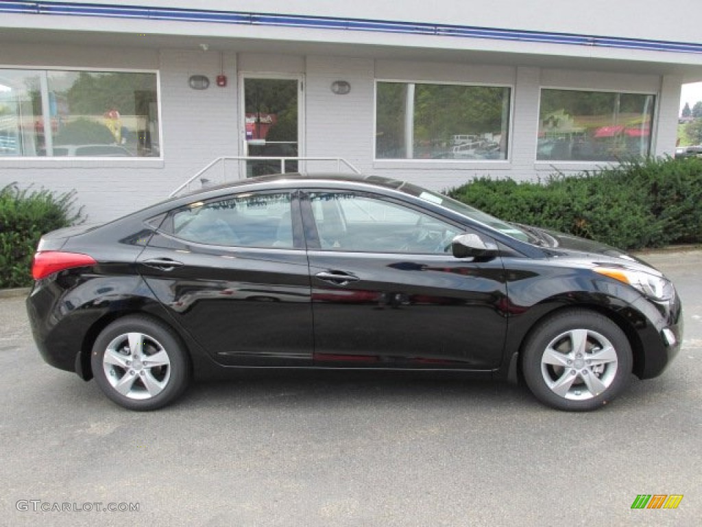 2013 Elantra GLS - Black / Gray photo #2