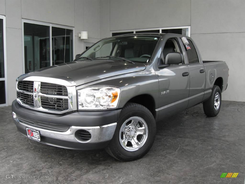 2008 Ram 1500 SXT Quad Cab - Mineral Gray Metallic / Medium Slate Gray photo #1