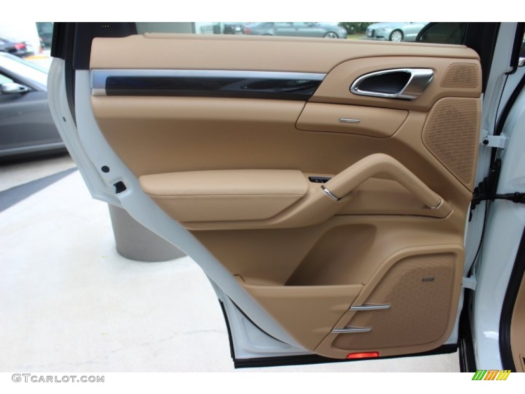 2014 Porsche Cayenne Diesel Luxor Beige Door Panel Photo #86337877