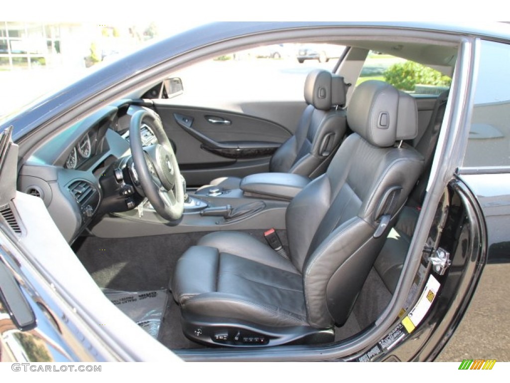 Black Interior 2008 BMW 6 Series 650i Coupe Photo #86338381