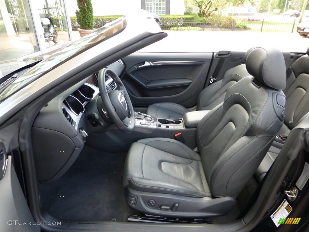 Black Silk Nappa Leather Interior 2010 Audi S5 3.0 TFSI quattro Cabriolet Photo #86338624