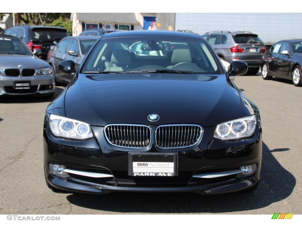 2013 3 Series 328i xDrive Coupe - Black Sapphire Metallic / Everest Grey/Black photo #8