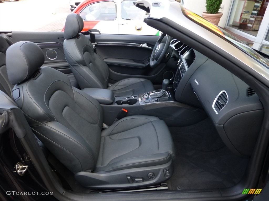 Black Silk Nappa Leather Interior 2010 Audi S5 3.0 TFSI quattro Cabriolet Photo #86339170