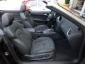 2010 Audi S5 Black Silk Nappa Leather Interior Front Seat Photo