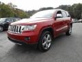 2011 Inferno Red Crystal Pearl Jeep Grand Cherokee Overland 4x4  photo #3