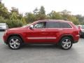 2011 Inferno Red Crystal Pearl Jeep Grand Cherokee Overland 4x4  photo #4