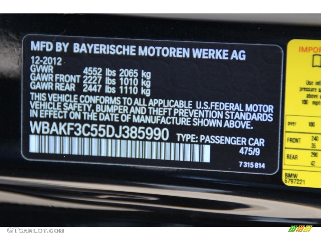 2013 3 Series 328i xDrive Coupe - Black Sapphire Metallic / Everest Grey/Black photo #31