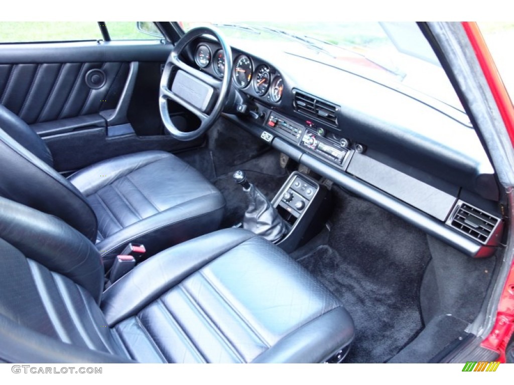 1986 Porsche 911 Carrera Targa Black Dashboard Photo #86339752