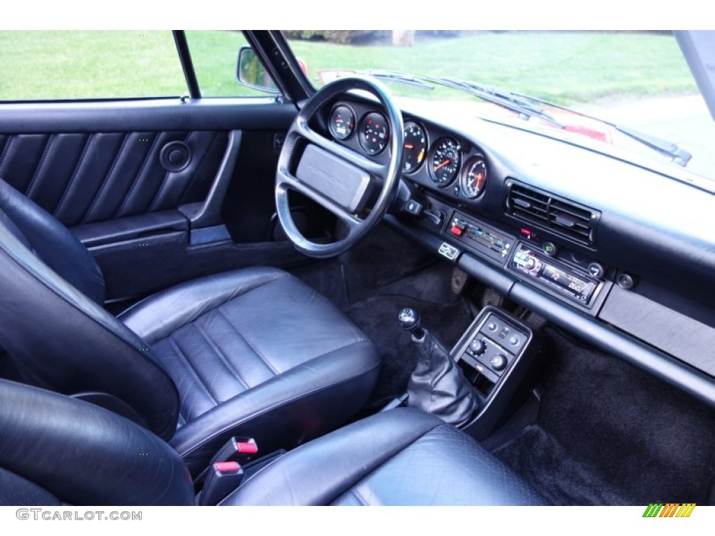 1986 Porsche 911 Carrera Targa Black Dashboard Photo #86339794
