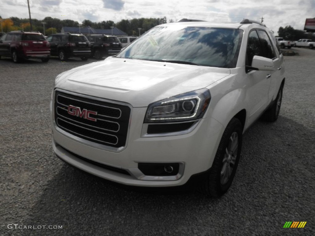 2013 Acadia SLT AWD - White Diamond Tricoat / Dark Cashmere photo #3