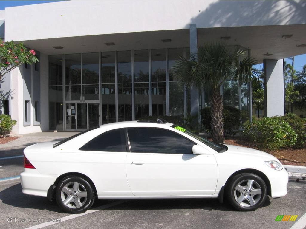 2005 Civic EX Coupe - Taffeta White / Ivory photo #2