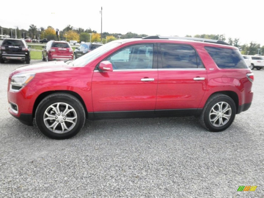 2013 Acadia SLT AWD - Crystal Red Tintcoat / Ebony photo #4