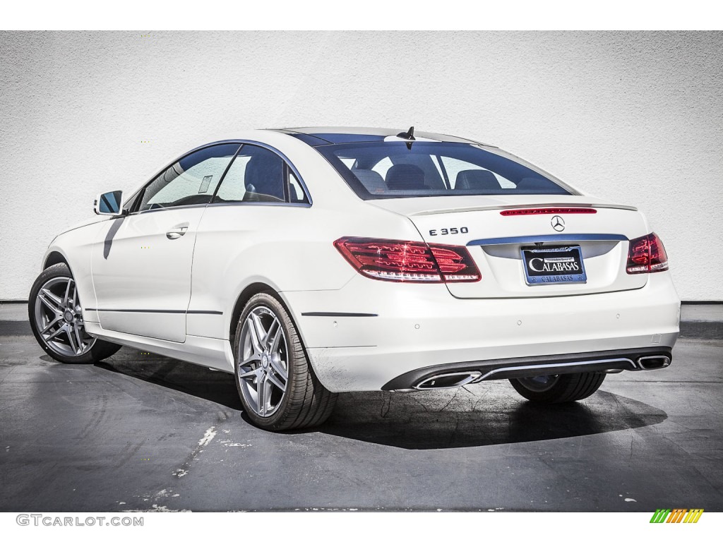 2014 E 350 Coupe - Diamond White Metallic / Black photo #2