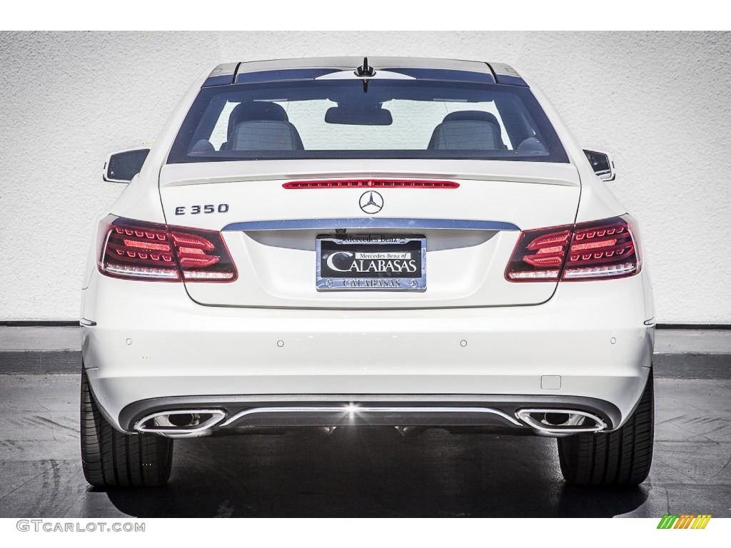 2014 E 350 Coupe - Diamond White Metallic / Black photo #3