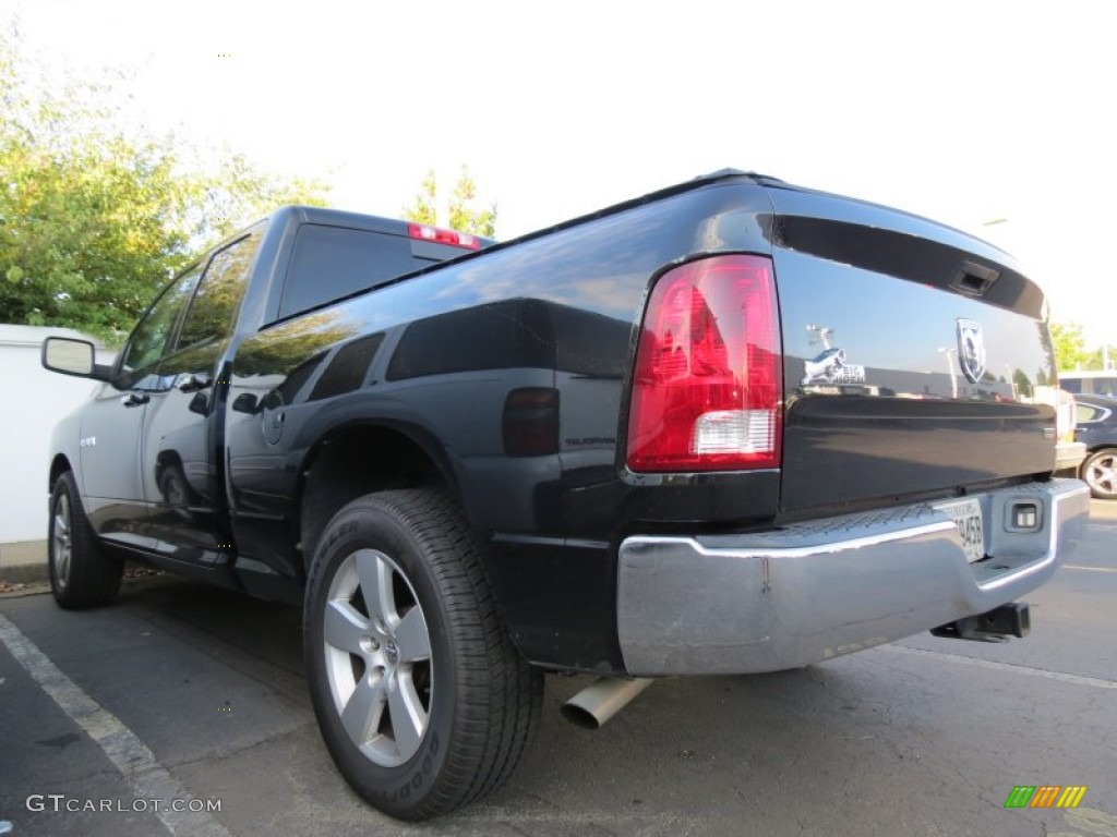 2009 Ram 1500 SLT Quad Cab - Brilliant Black Crystal Pearl / Dark Slate/Medium Graystone photo #2