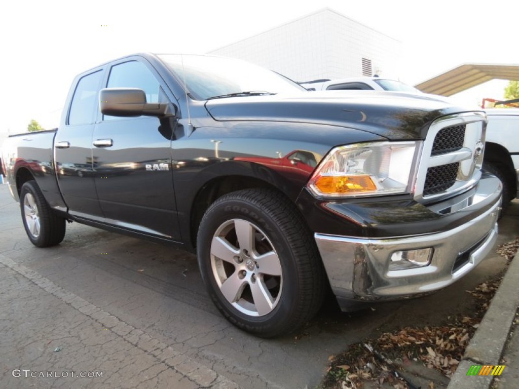 2009 Ram 1500 SLT Quad Cab - Brilliant Black Crystal Pearl / Dark Slate/Medium Graystone photo #4