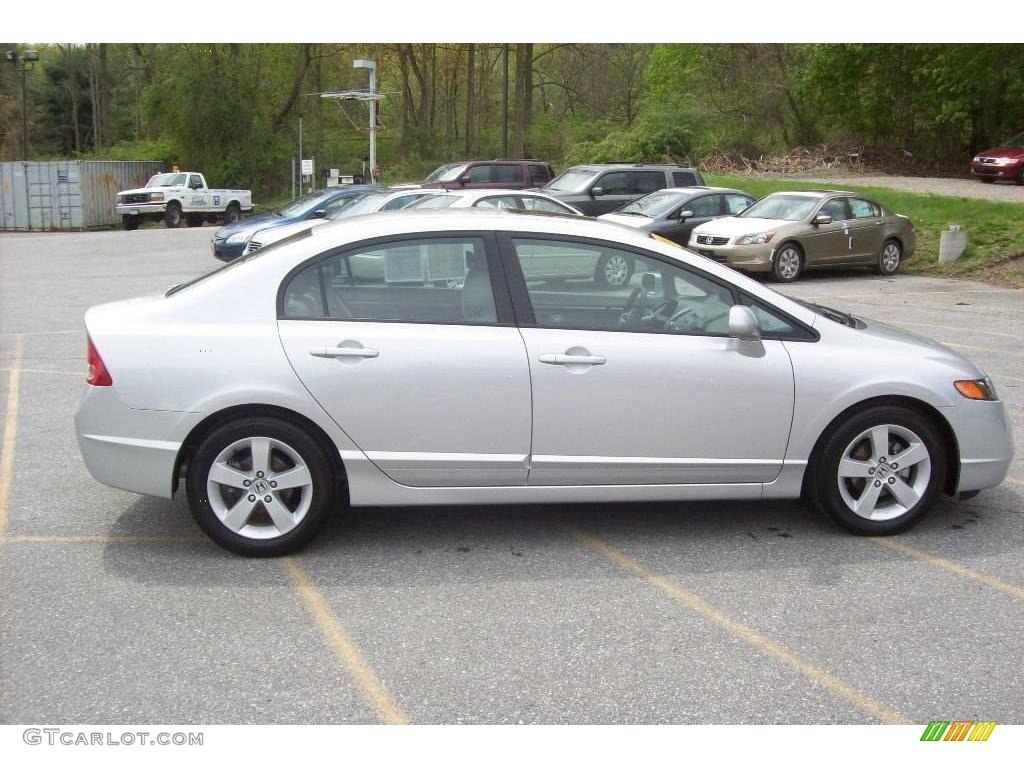 2007 Civic EX Sedan - Alabaster Silver Metallic / Gray photo #19