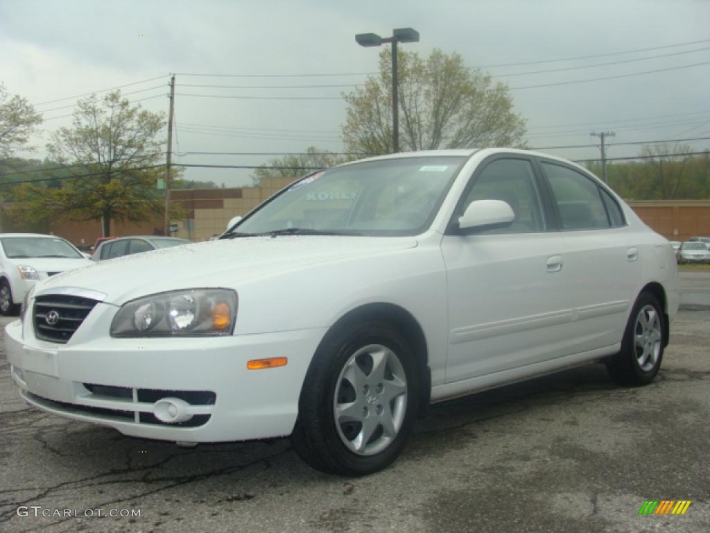 2006 Elantra GLS Sedan - Nordic White / Beige photo #1