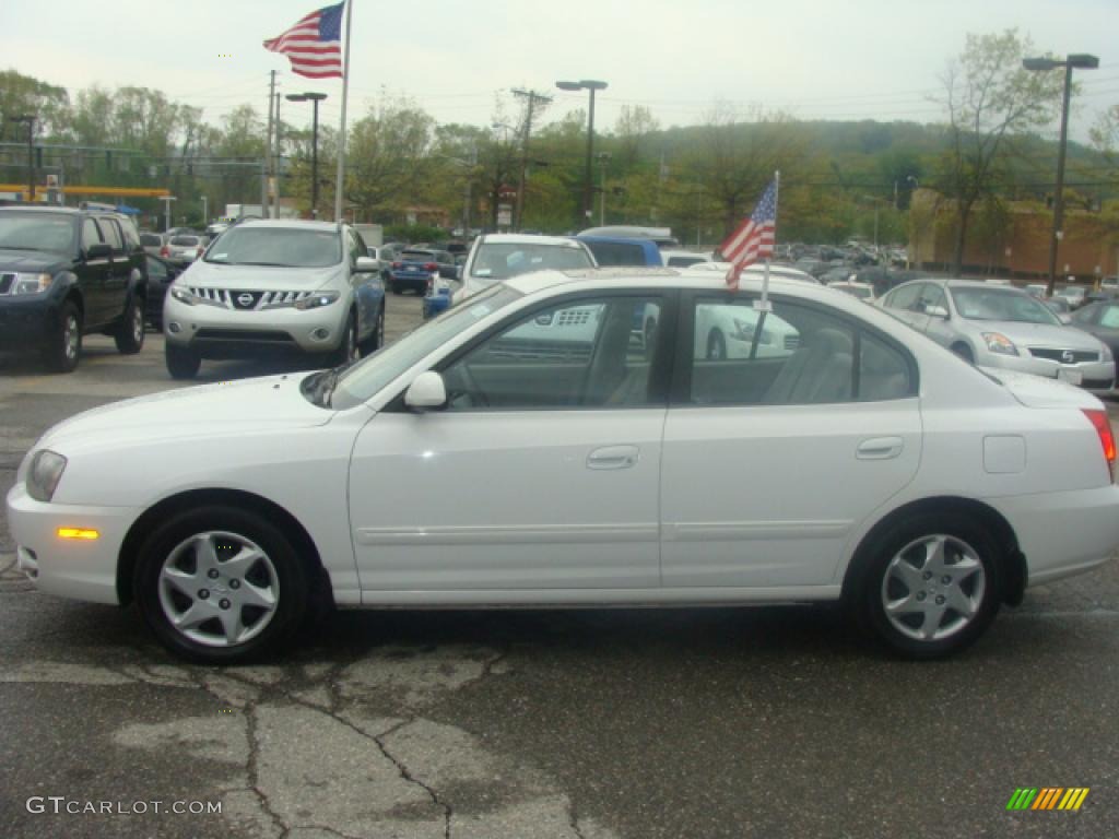 2006 Elantra GLS Sedan - Nordic White / Beige photo #2
