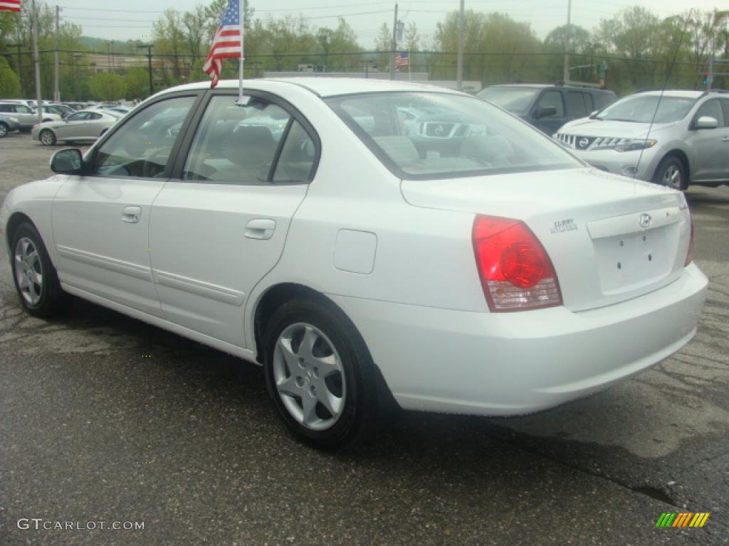 2006 Elantra GLS Sedan - Nordic White / Beige photo #3