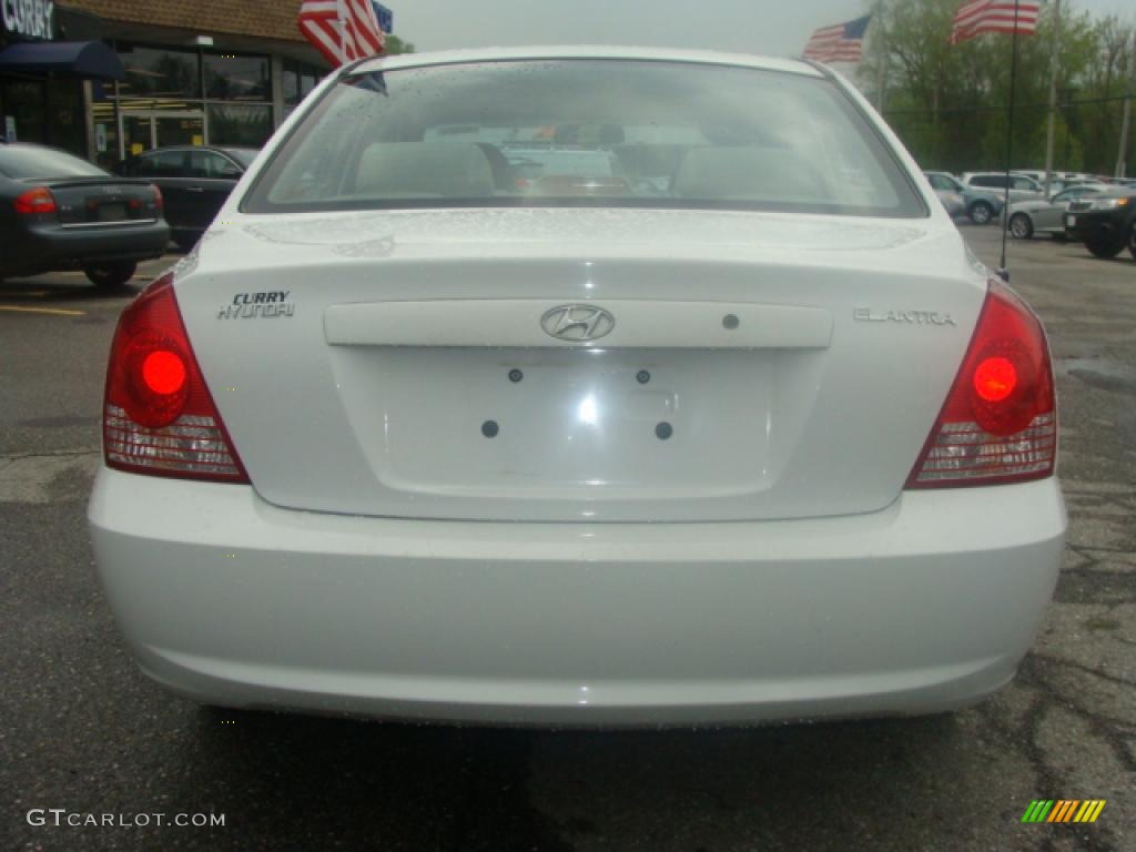2006 Elantra GLS Sedan - Nordic White / Beige photo #4