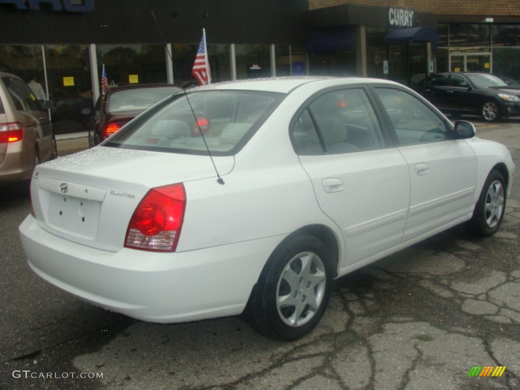 2006 Elantra GLS Sedan - Nordic White / Beige photo #5