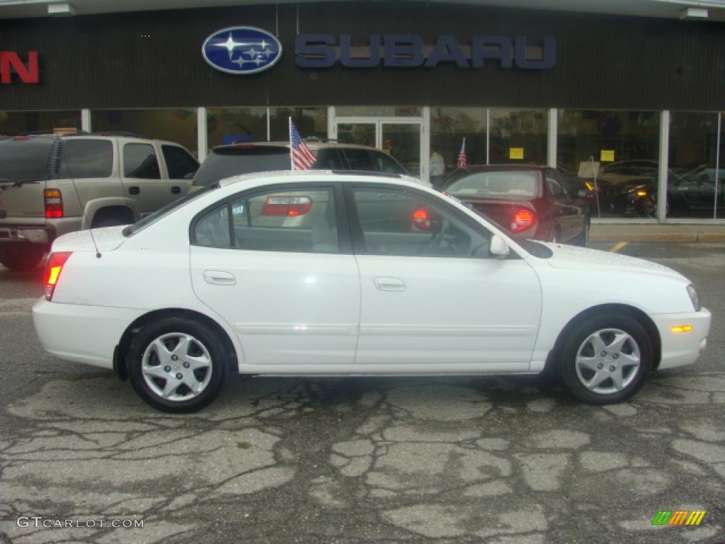 2006 Elantra GLS Sedan - Nordic White / Beige photo #6