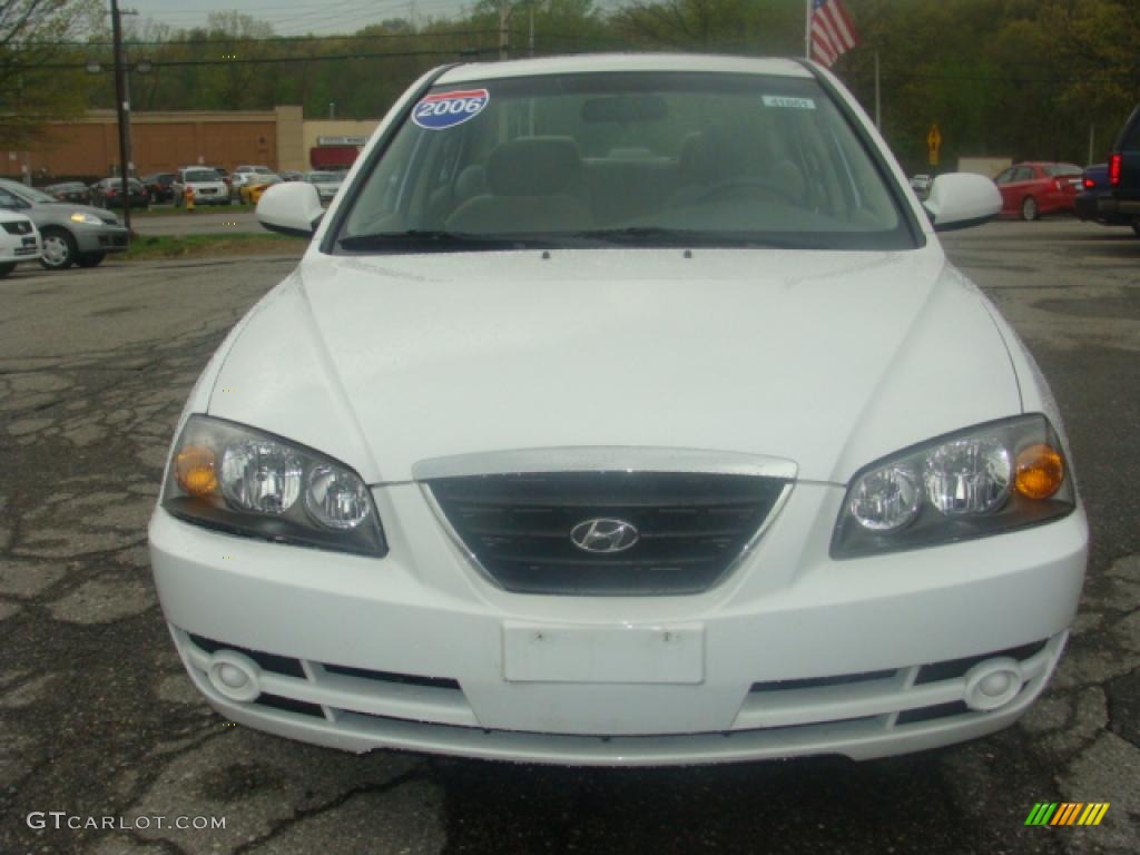 2006 Elantra GLS Sedan - Nordic White / Beige photo #8