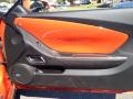 Black/Inferno Orange 2010 Chevrolet Camaro LT/RS Coupe Door Panel