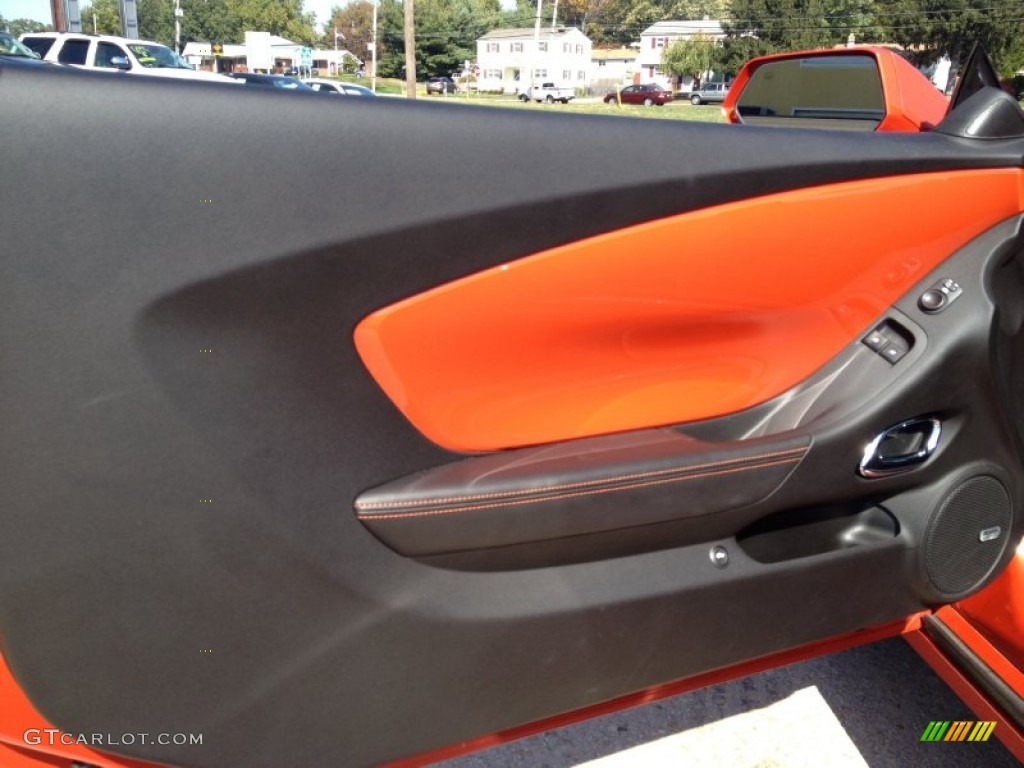 2010 Camaro LT/RS Coupe - Inferno Orange Metallic / Black/Inferno Orange photo #17