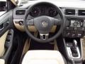 2 Tone Cornsilk Beige/Black 2014 Volkswagen Jetta SEL Sedan Dashboard