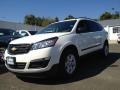 2014 White Chevrolet Traverse LS  photo #1