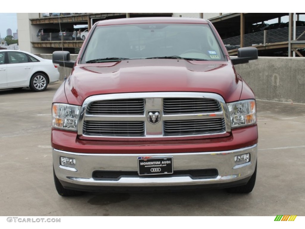 2011 Ram 1500 Lone Star Quad Cab - Deep Cherry Red Crystal Pearl / Dark Slate Gray/Medium Graystone photo #2