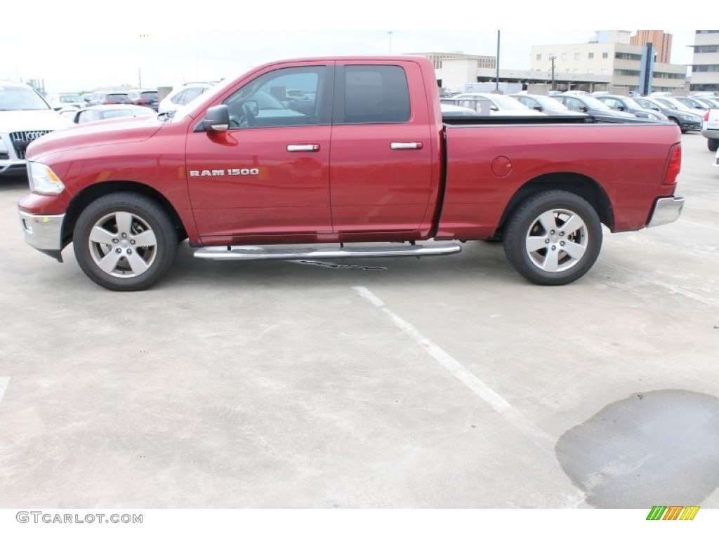 2011 Ram 1500 Lone Star Quad Cab - Deep Cherry Red Crystal Pearl / Dark Slate Gray/Medium Graystone photo #5