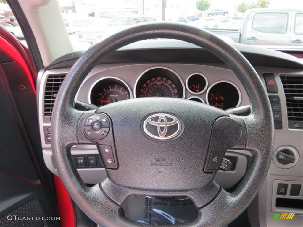 2011 Toyota Tundra TRD Double Cab 4x4 Graphite Gray Steering Wheel Photo #86361408