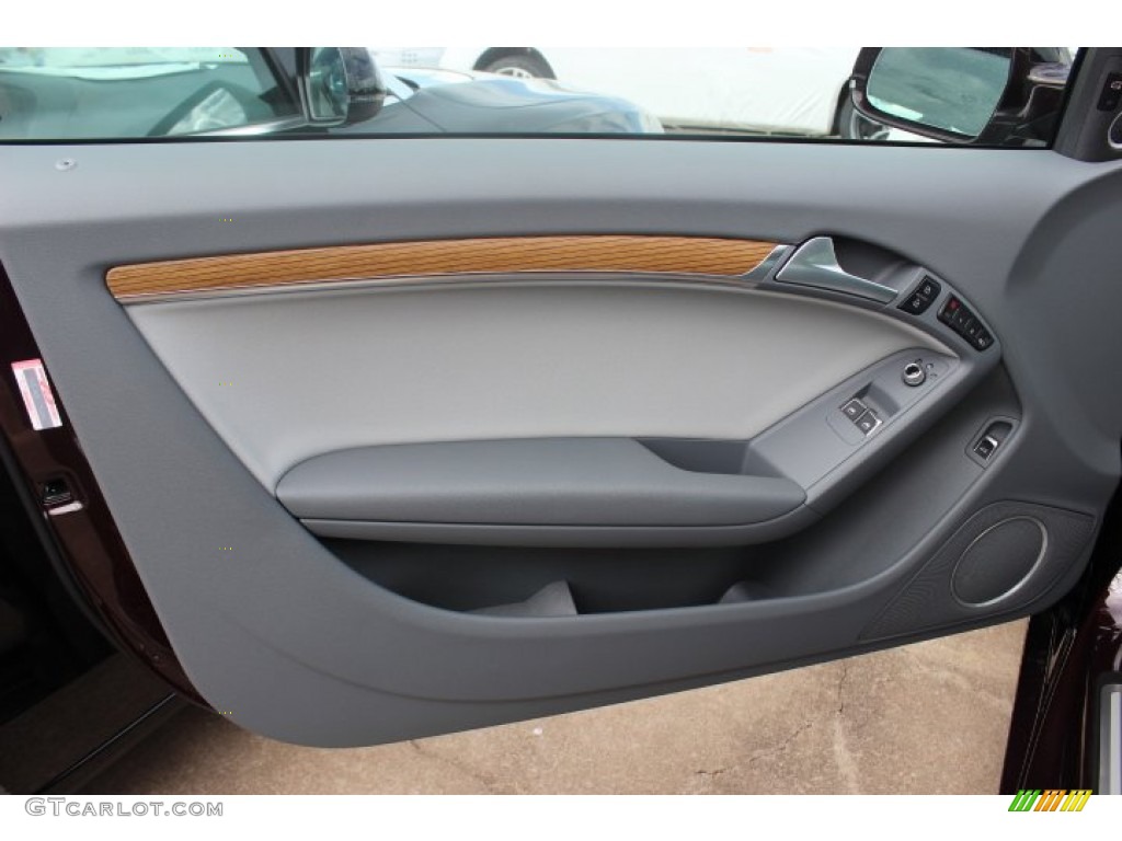 2014 Audi A5 2.0T quattro Coupe Titanium Gray Door Panel Photo #86364579