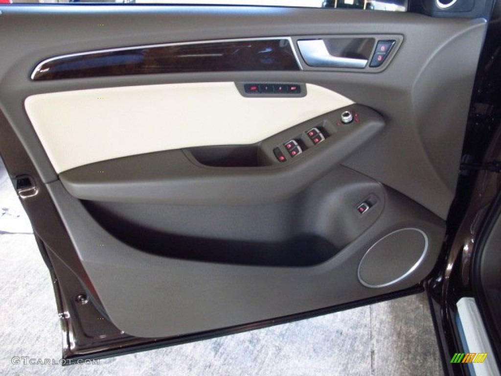 2014 Audi Q5 2.0 TFSI quattro Pistachio Beige Door Panel Photo #86364591