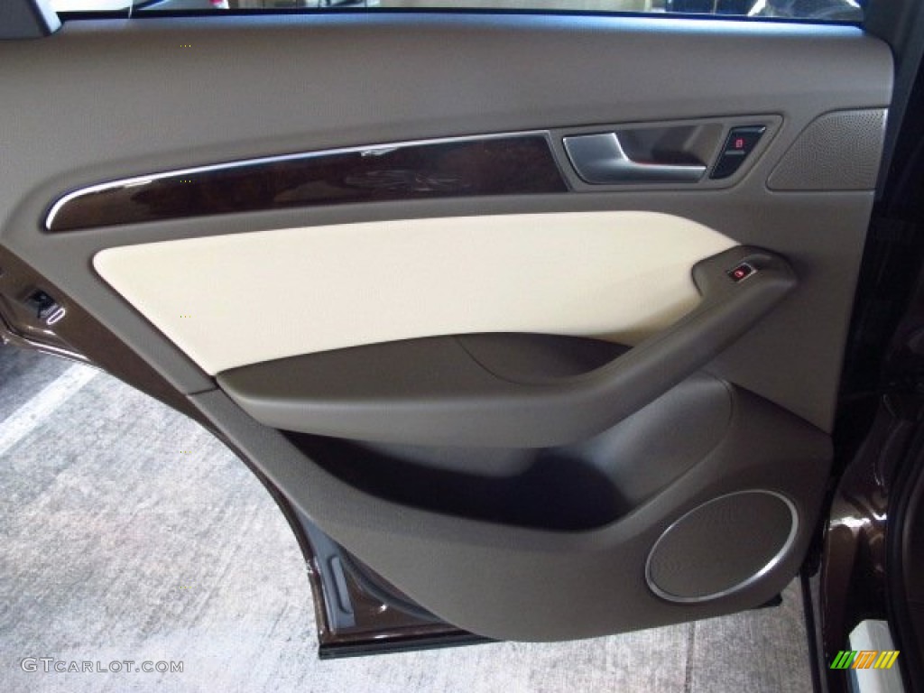 2014 Audi Q5 2.0 TFSI quattro Pistachio Beige Door Panel Photo #86364633