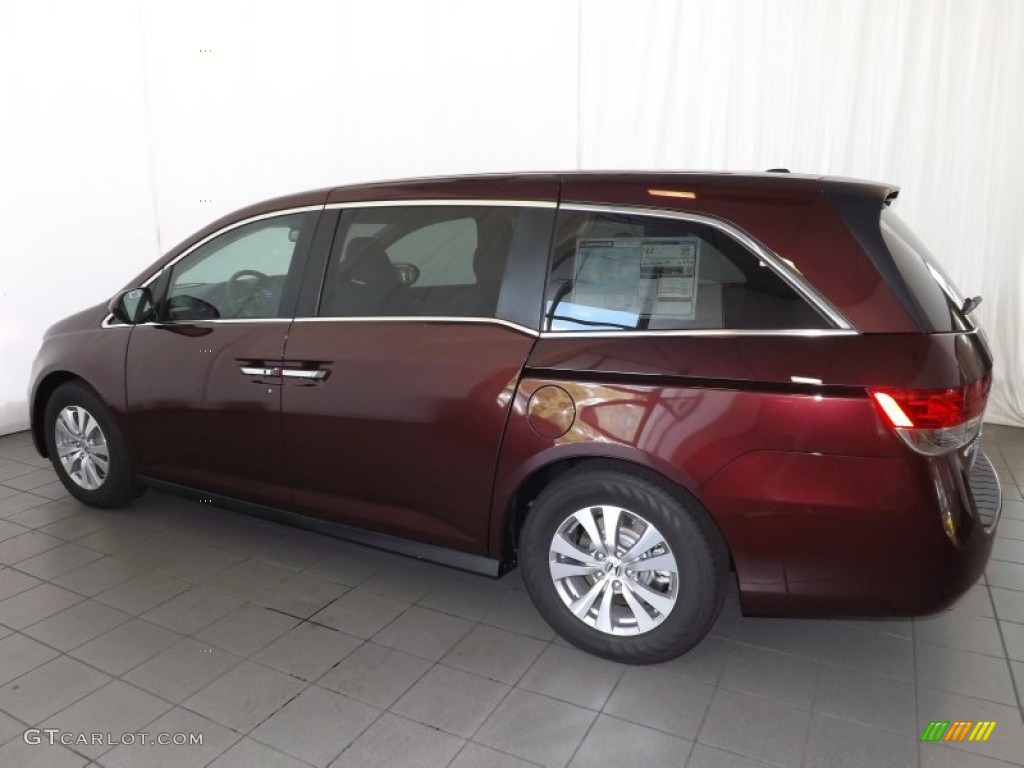 2014 Odyssey EX-L - Dark Cherry Pearl / Beige photo #8