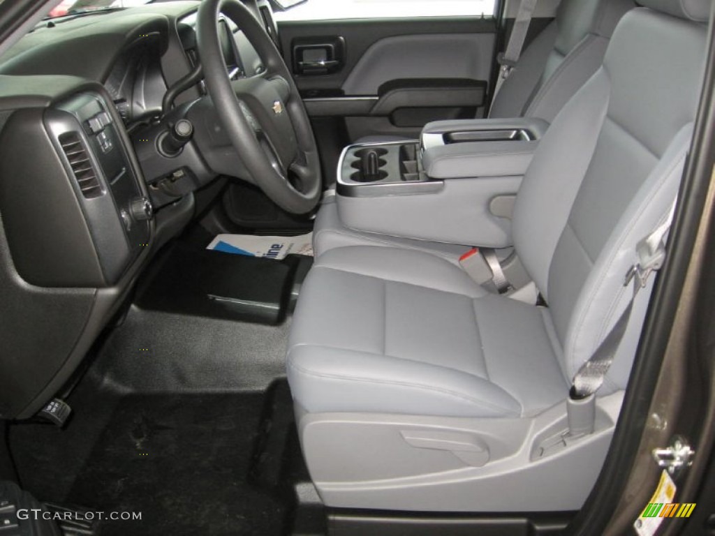 Jet Black/Dark Ash Interior 2014 Chevrolet Silverado 1500 WT Double Cab Photo #86365267