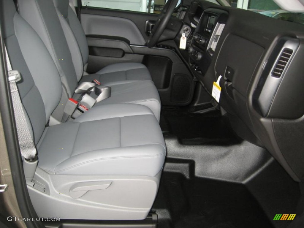 2014 Silverado 1500 WT Double Cab - Brownstone Metallic / Jet Black/Dark Ash photo #9