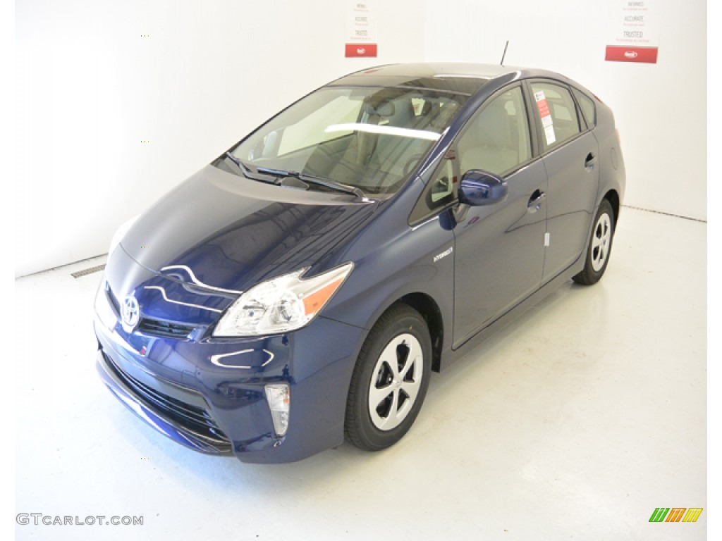 2013 Prius Four Hybrid - Nautical Blue Metallic / Misty Gray photo #3